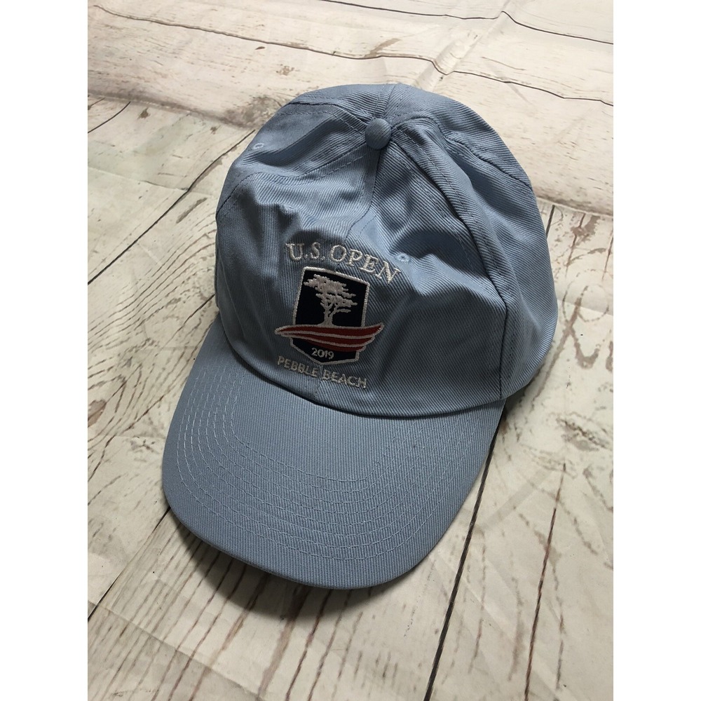 US Open Golf Pebble Beach 2019 Blue Adjustable Strapback Hat Cap USGA Member